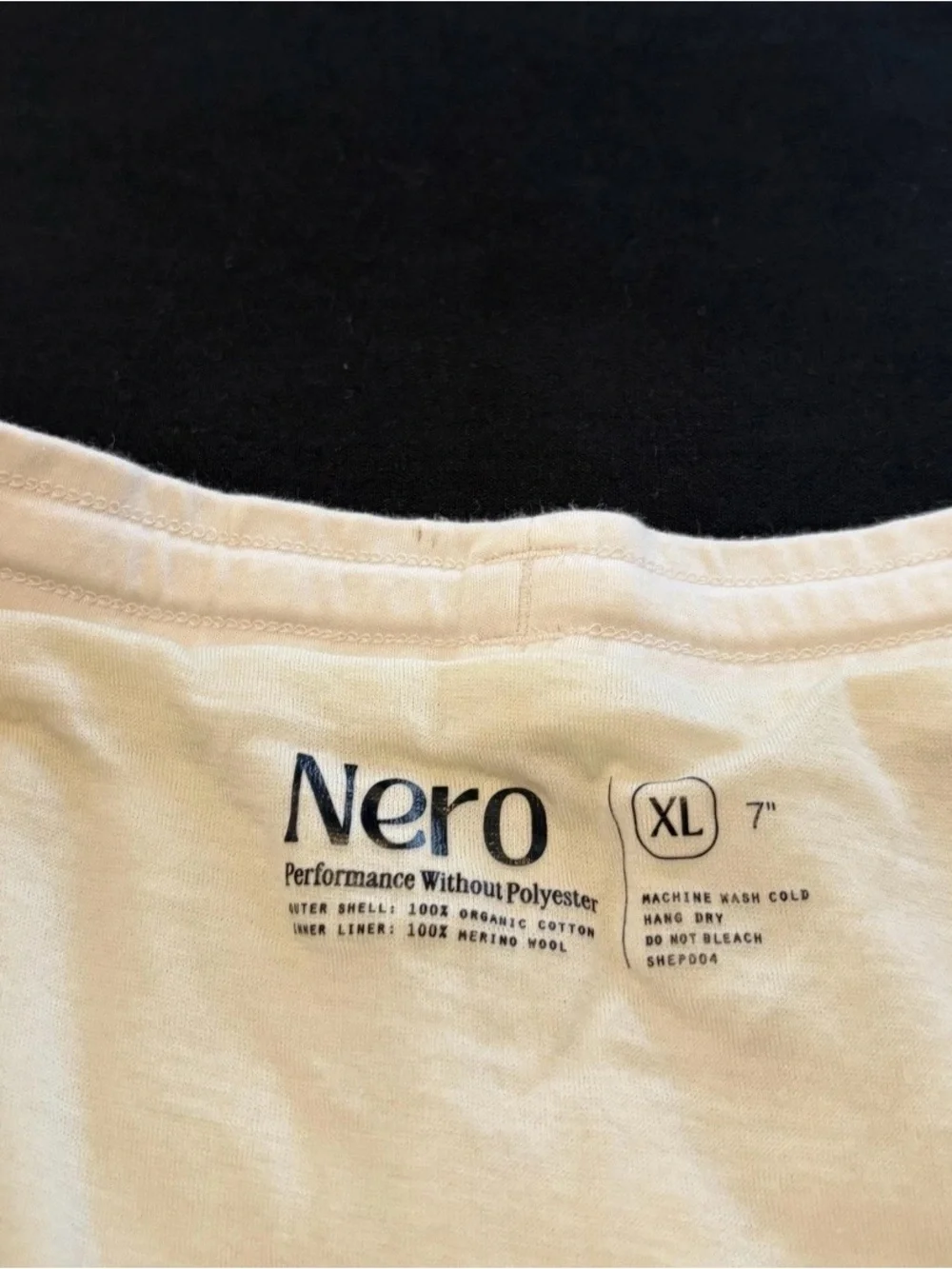Nero Athletic Shorts Mens XL White Lined Drawstring Zip Pockets Merino 7